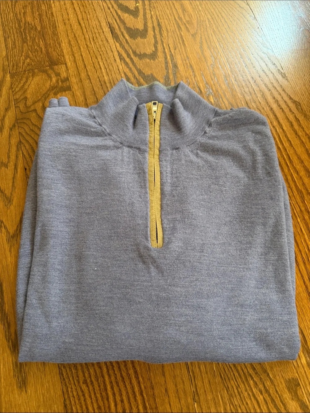 Peter Millar Excursionist Flex 1/4 zip merino wool sweater purple size S/M
